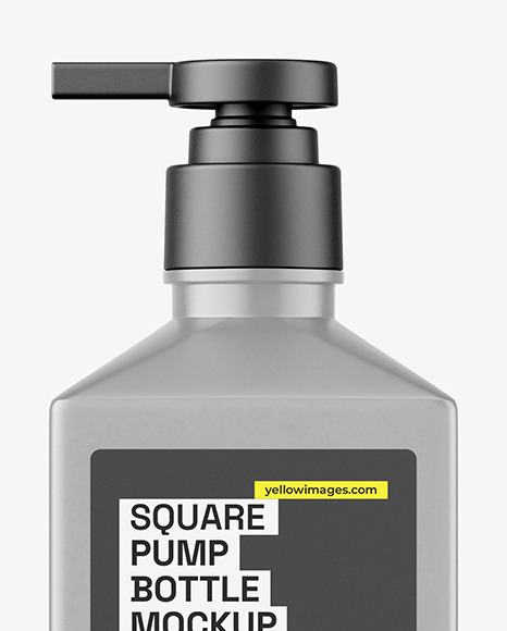 Square Pump Bottle Mockup