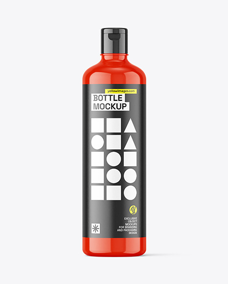 Glossy Bottle Mockup