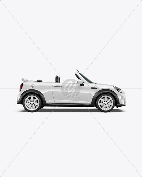 Hatchback Cabrio Mockup - Side View
