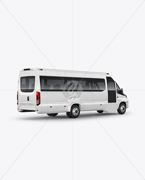 Bus Mockup - Back Half Side View