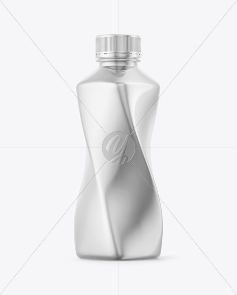 Twisted Metallized Plastic Bottle Mockup