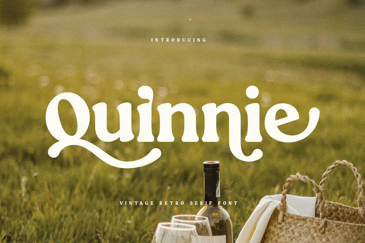 Quinnie - Vintage Retro Serif Font Quinnie - Vintage Retro Serif Font