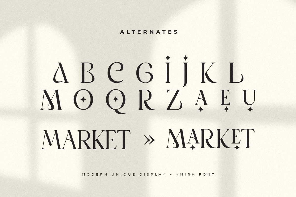 Amiora - Modern Unique Display Font Amiora - Modern Unique Display Font