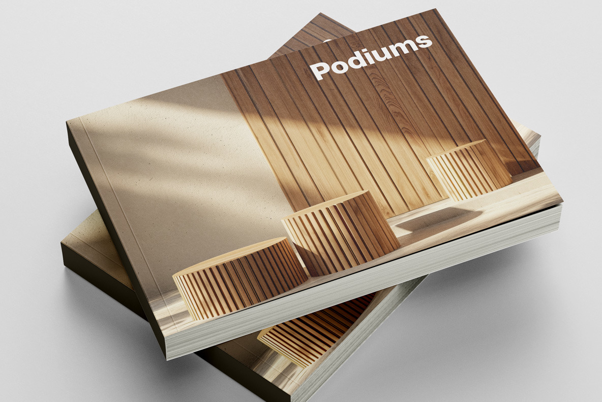 Wooden podiums