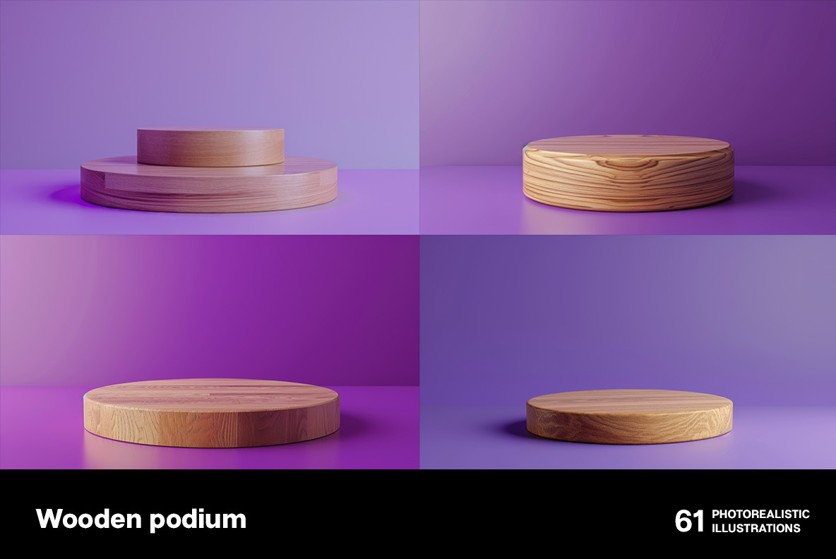 Wooden podiums