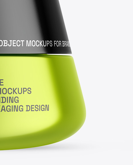 Metallic Cosmetic Jar Mockup