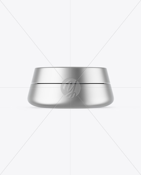 Matte Metallic Cosmetic Jar Mockup