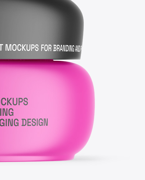 Matte Cosmetic Jar Mockup