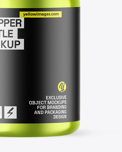 Metallic Dropper Bottle Mockup