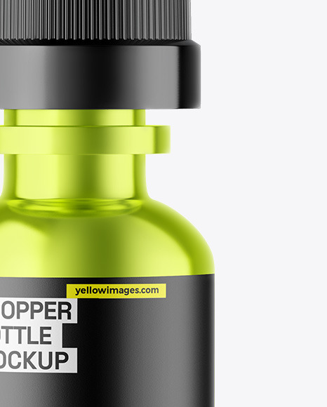 Metallic Dropper Bottle Mockup