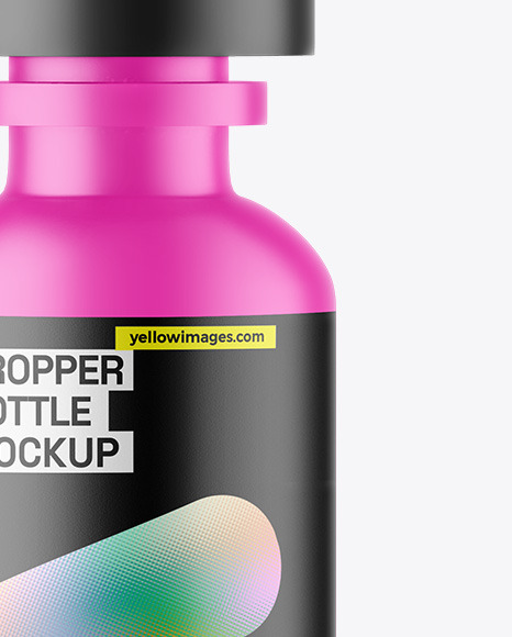 Matte Dropper Bottle Mockup