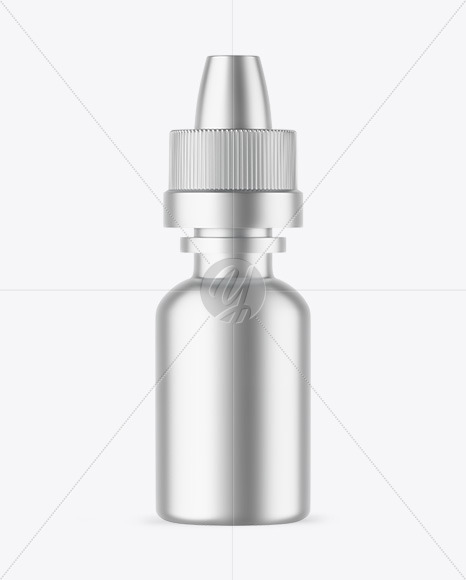 Matte Metallic Dropper Bottle Mockup