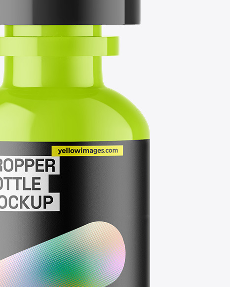 Glossy Dropper Bottle Mockup