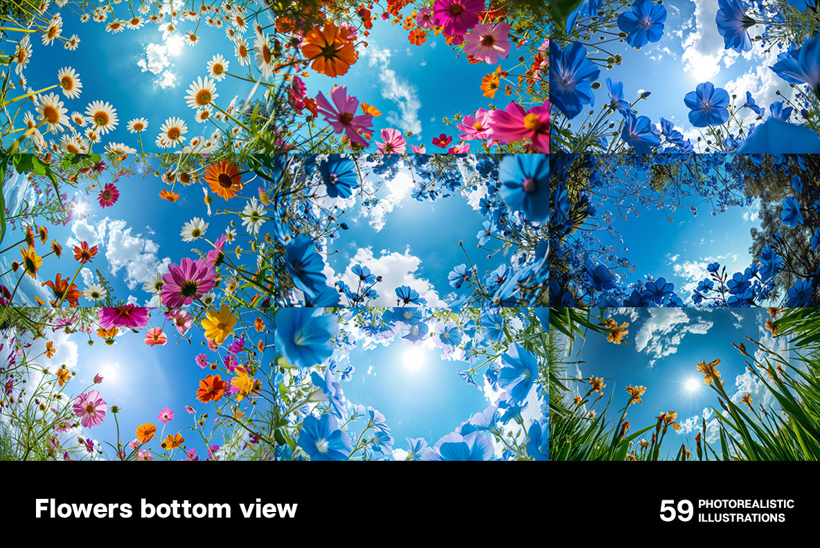 Flowers bottom view Flowers bottom view