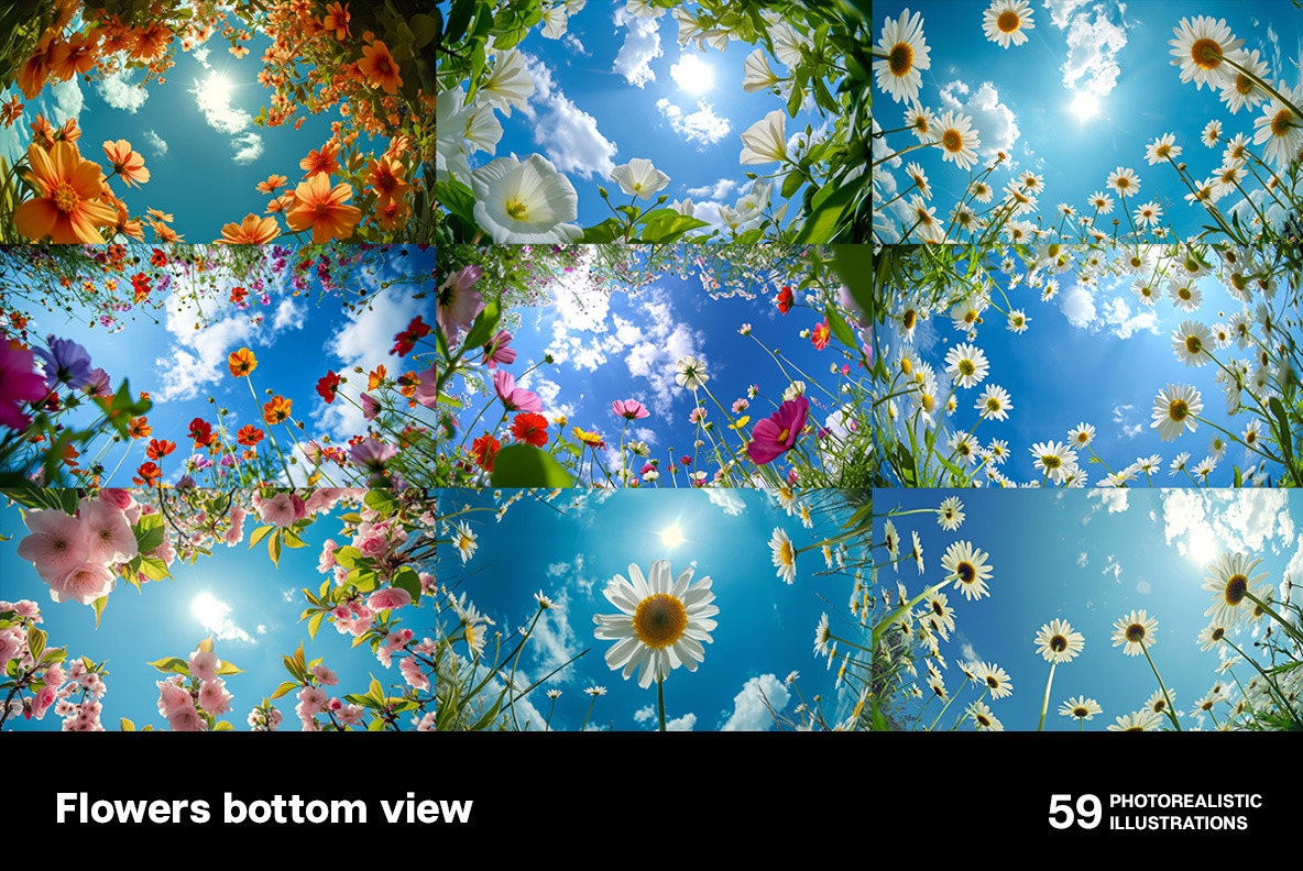 Flowers bottom view Flowers bottom view