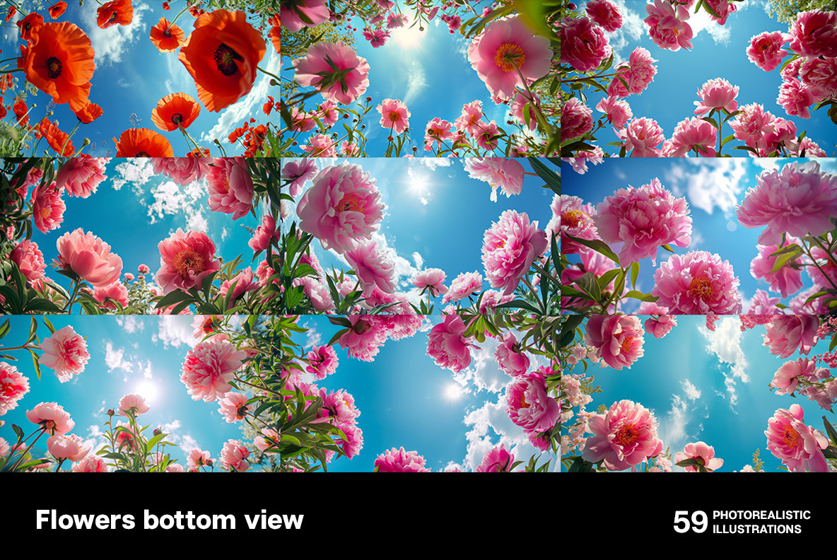 Flowers bottom view Flowers bottom view