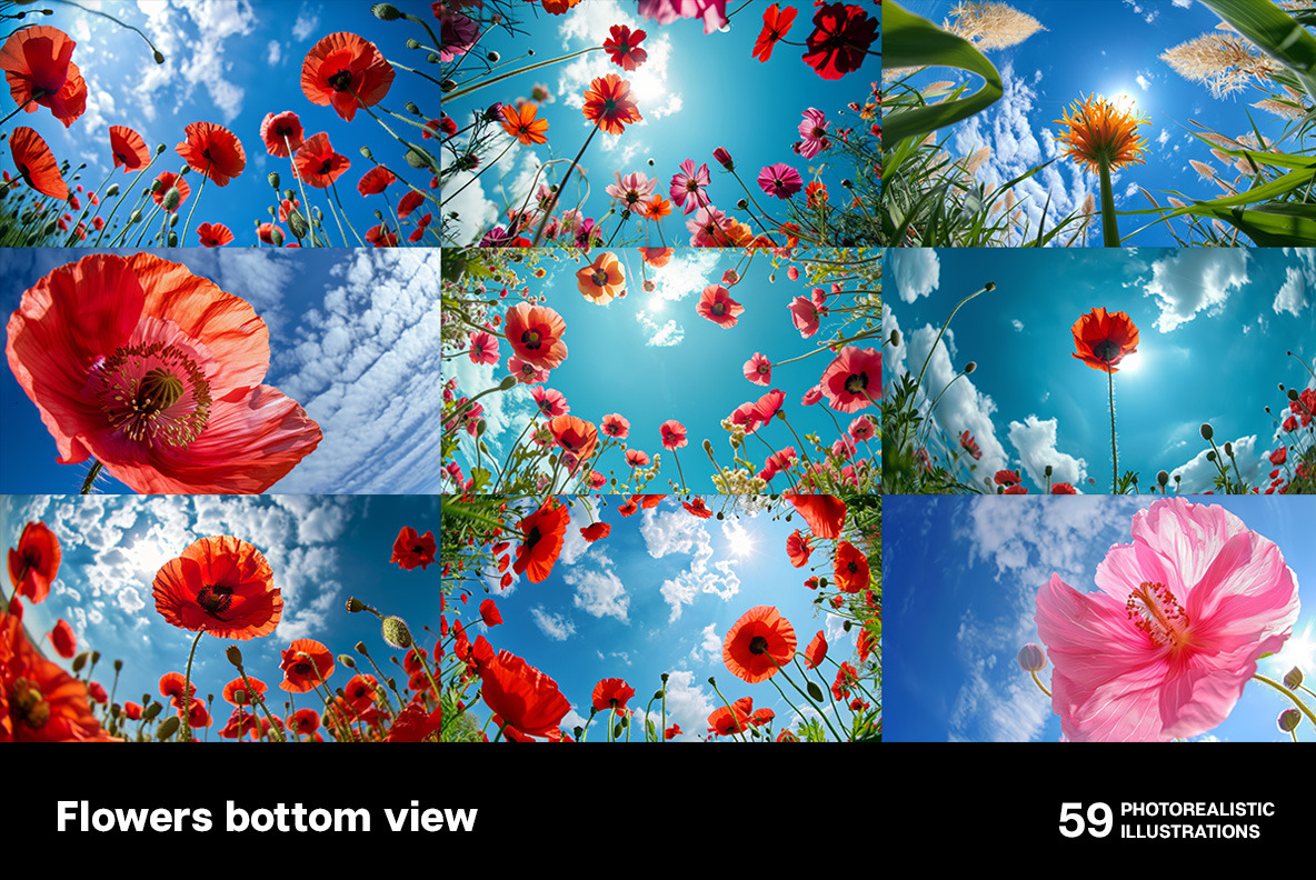 Flowers bottom view Flowers bottom view