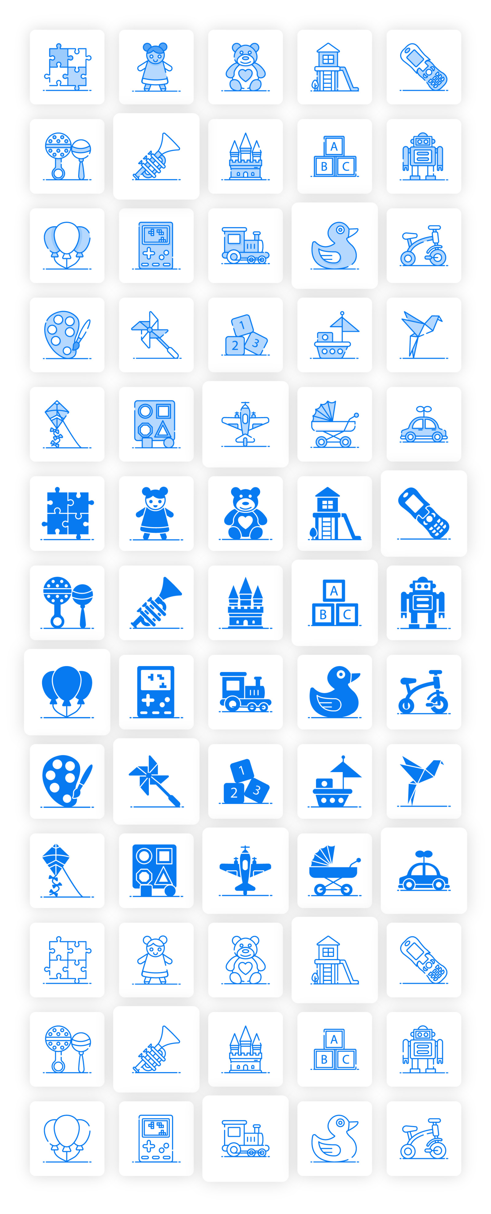 Childhood Toys Icons