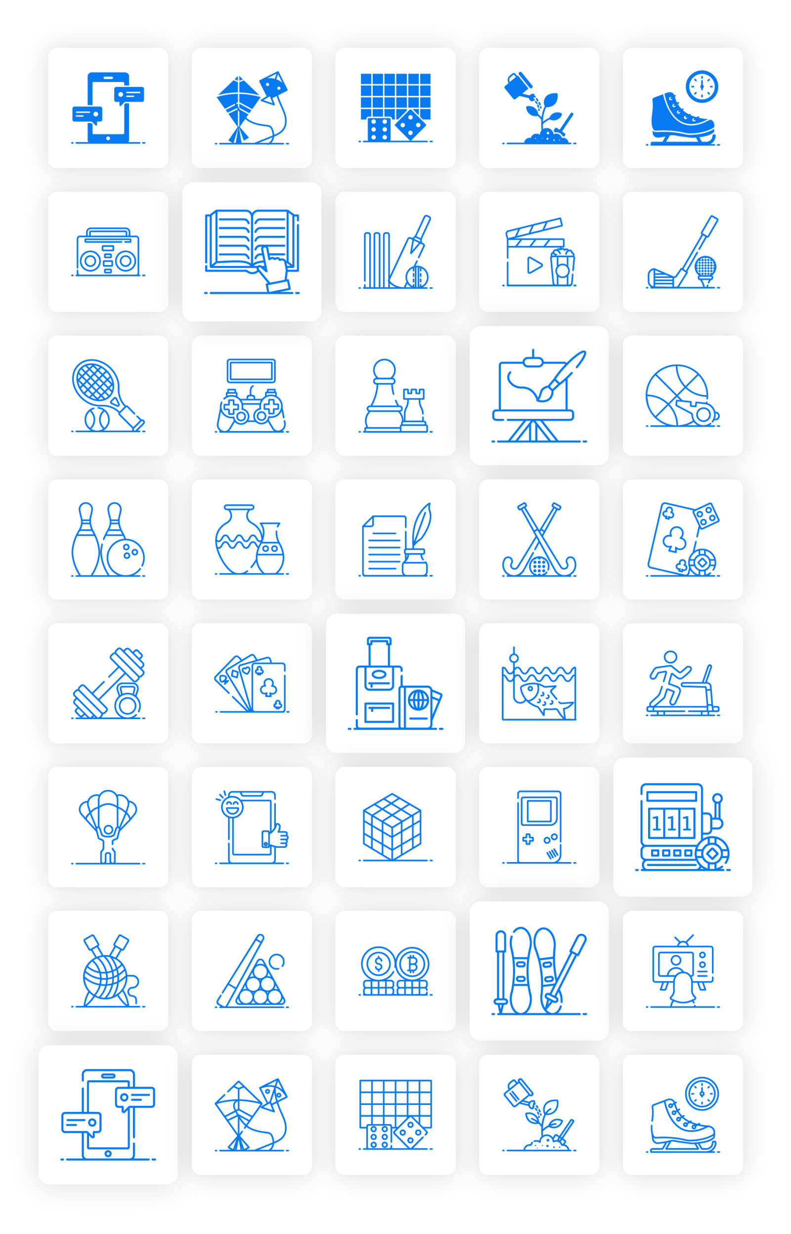 Hobbies Icons Set