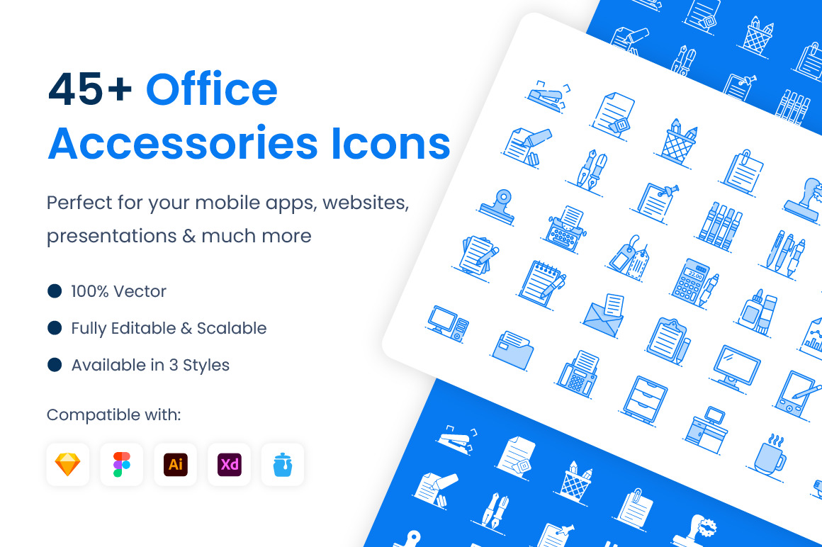 Office Accessories Icons Office Accessories Icons