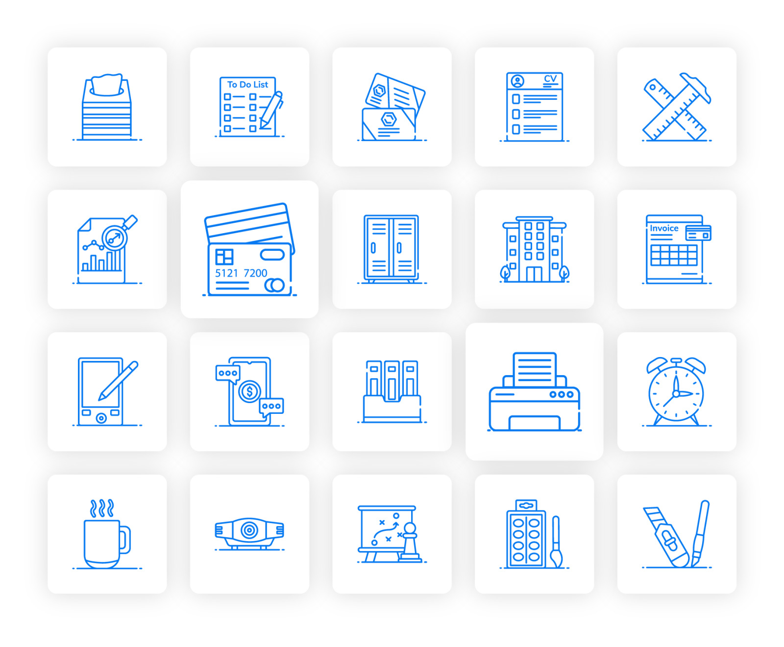 Office Accessories Icons Office Accessories Icons