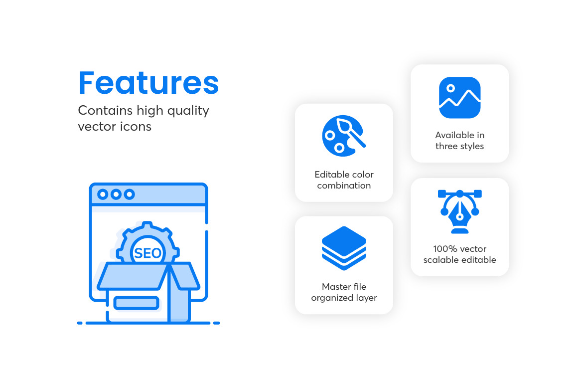 SEO and Freelancing Icons SEO and Freelancing Icons