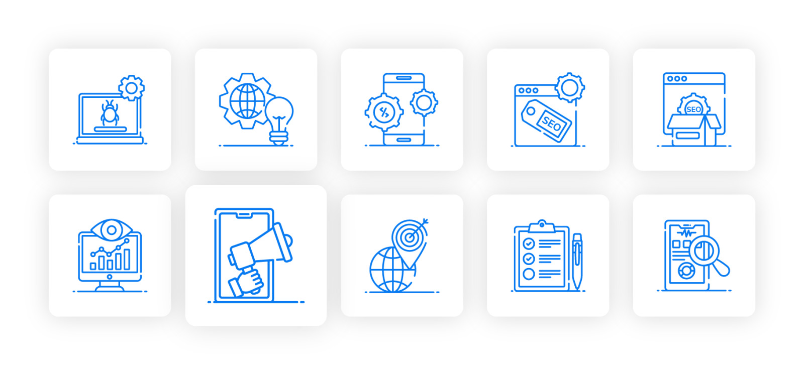 SEO and Freelancing Icons SEO and Freelancing Icons