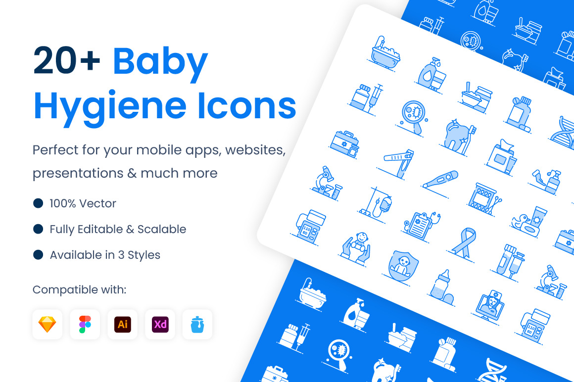 Baby Hygiene Icons Baby Hygiene Icons