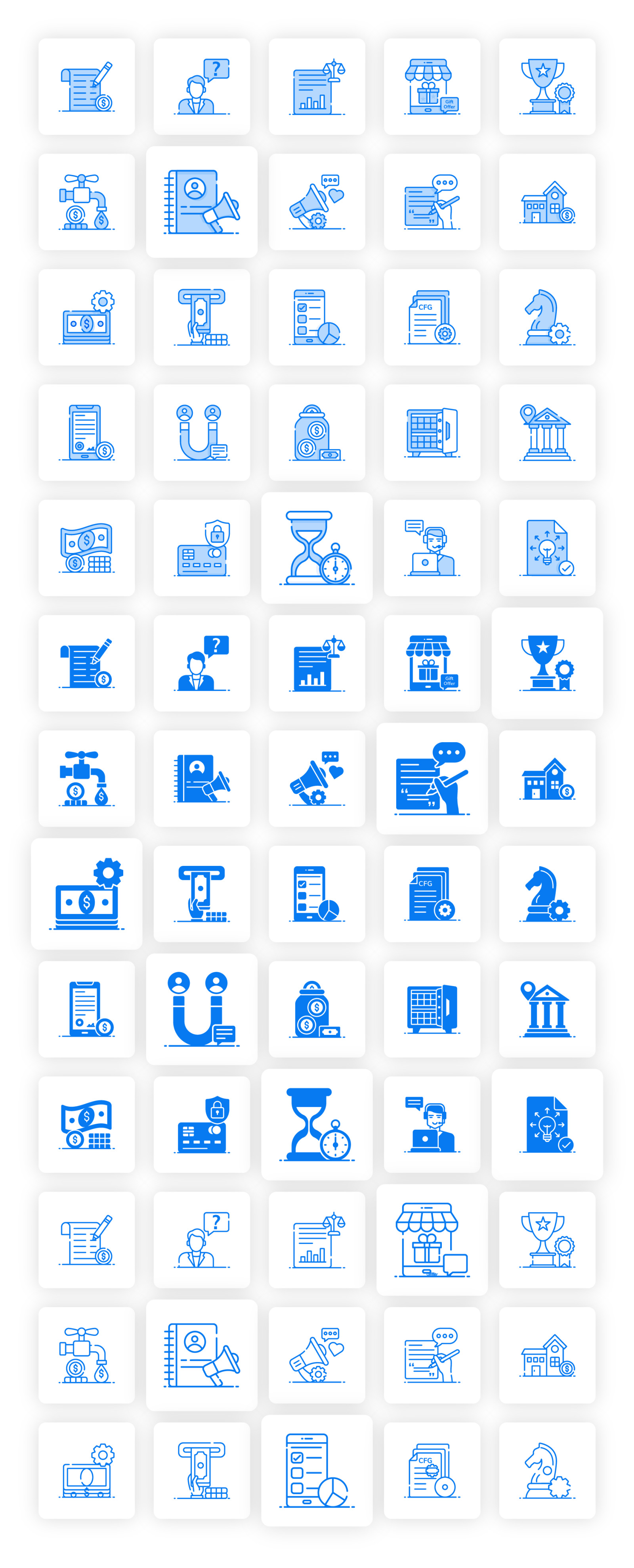 Merchandising Icons Set Merchandising Icons Set