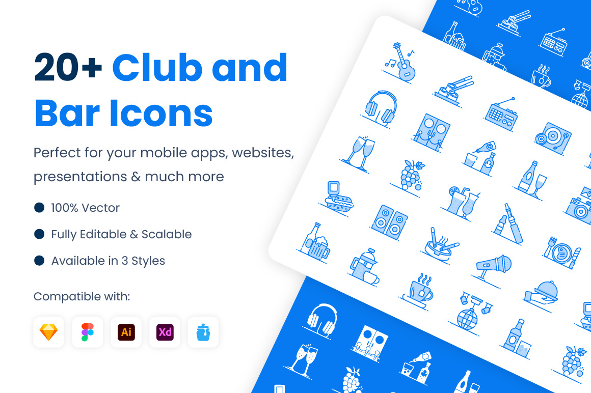 Club and Bar Icons Club and Bar Icons