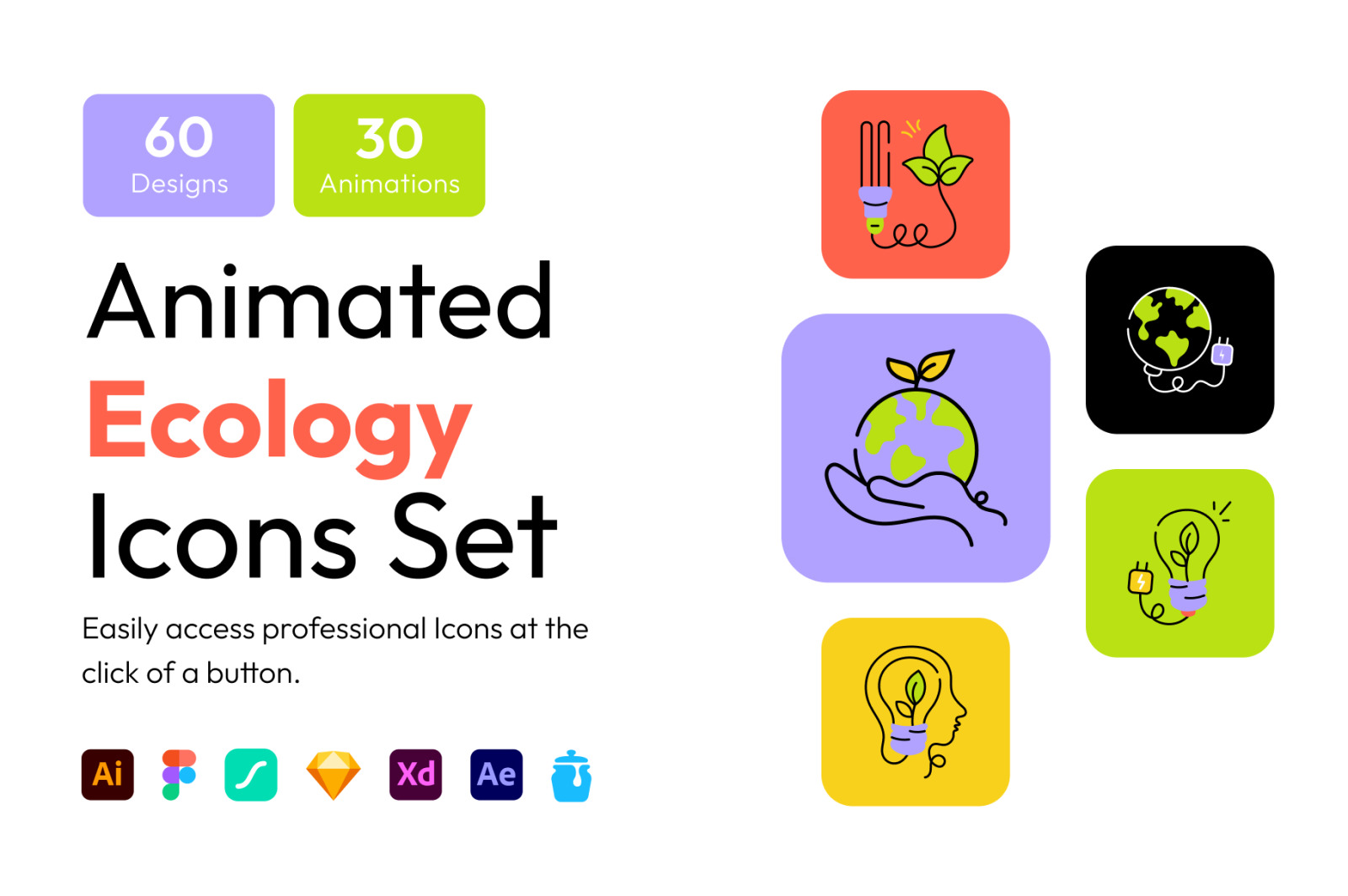 Animated Ecology Icon Set