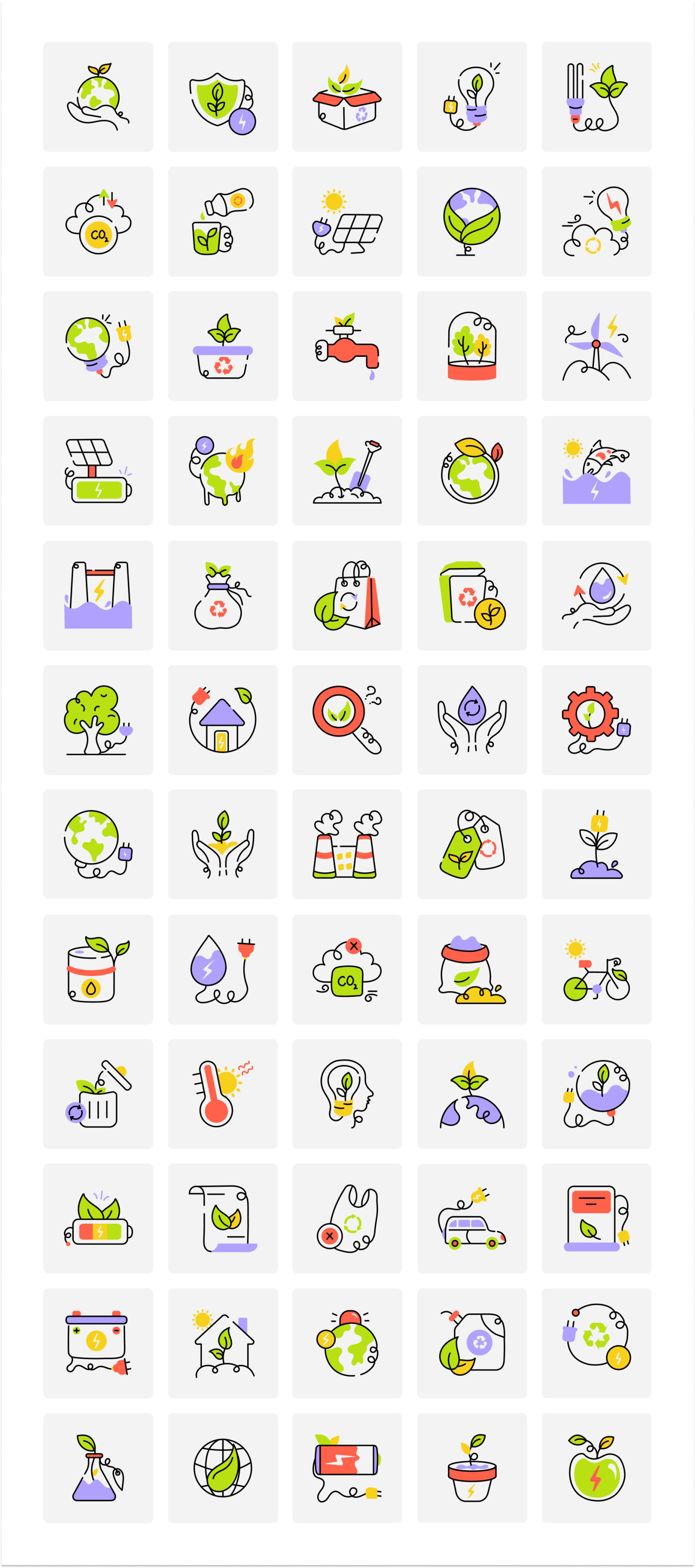 Animated Ecology Icon Set