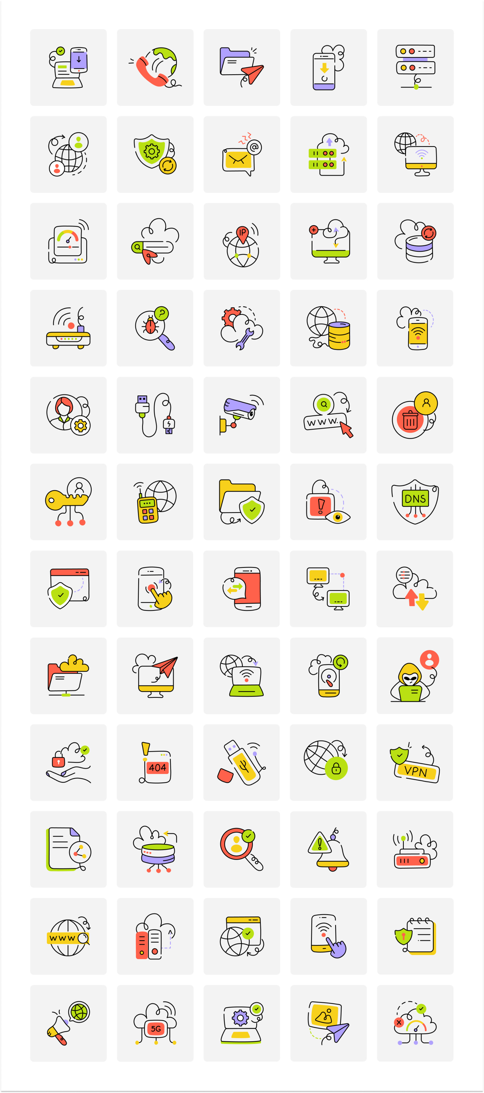 Animated Networking Icon Set Animated Networking Icon Set