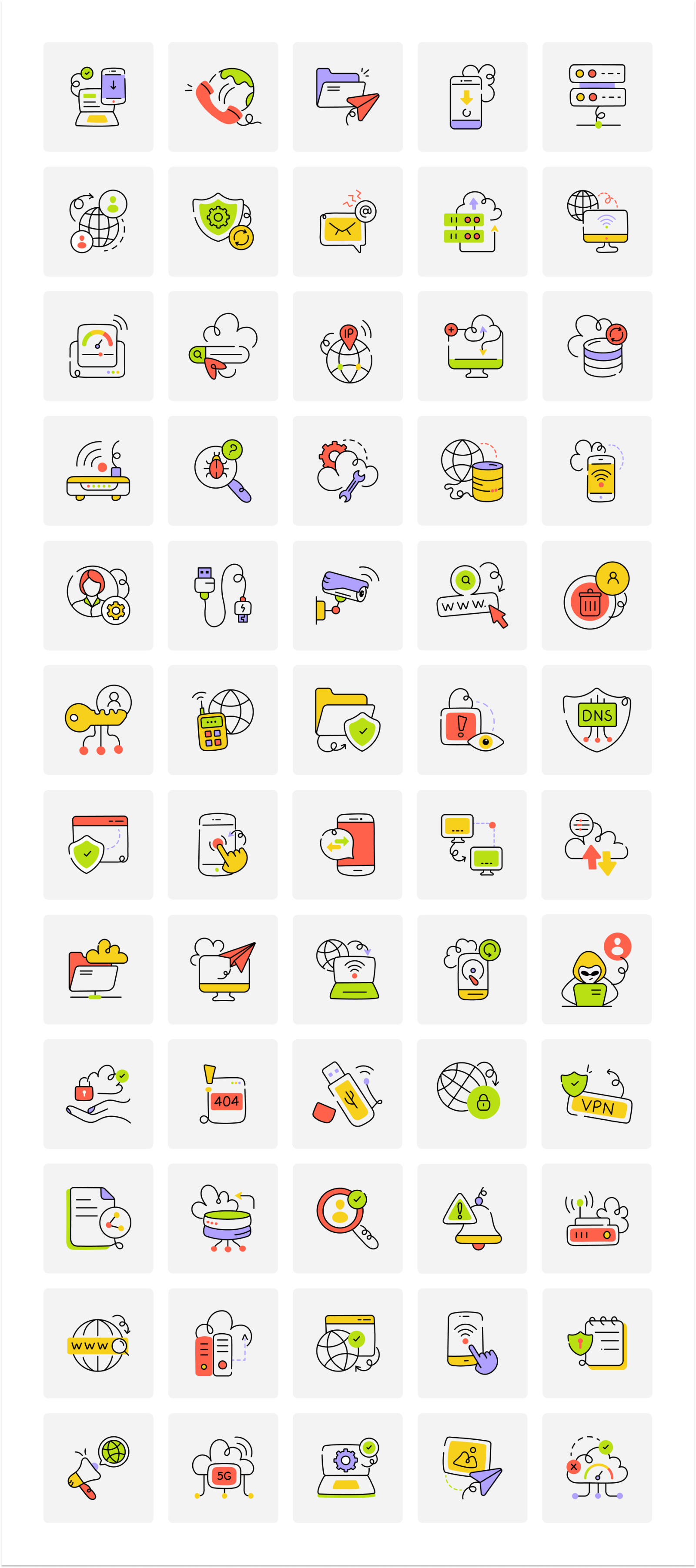 Animated Networking Icon Set