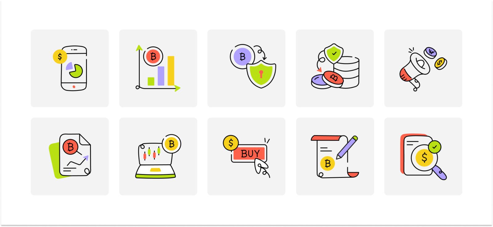 Animated Trading Icon Set Animated Trading Icon Set