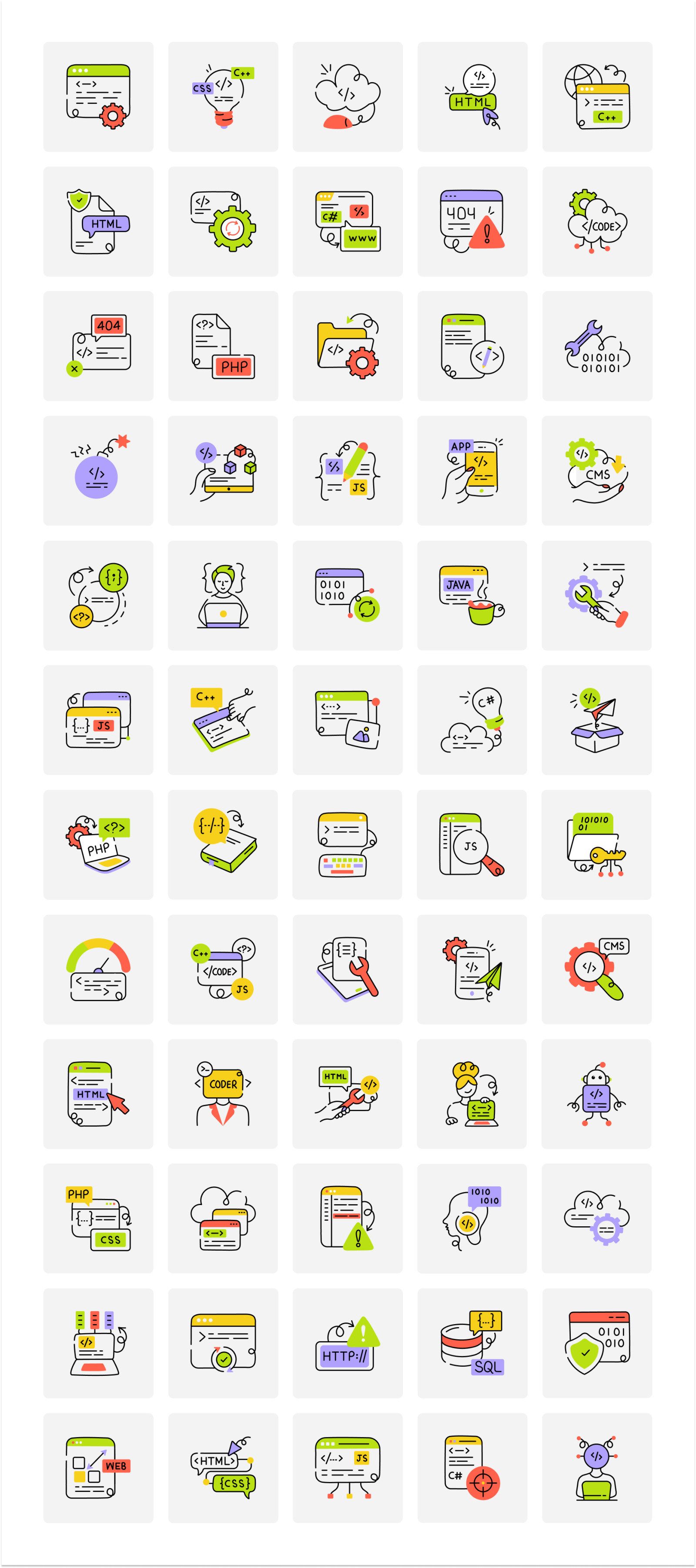 Programming and Development Icons