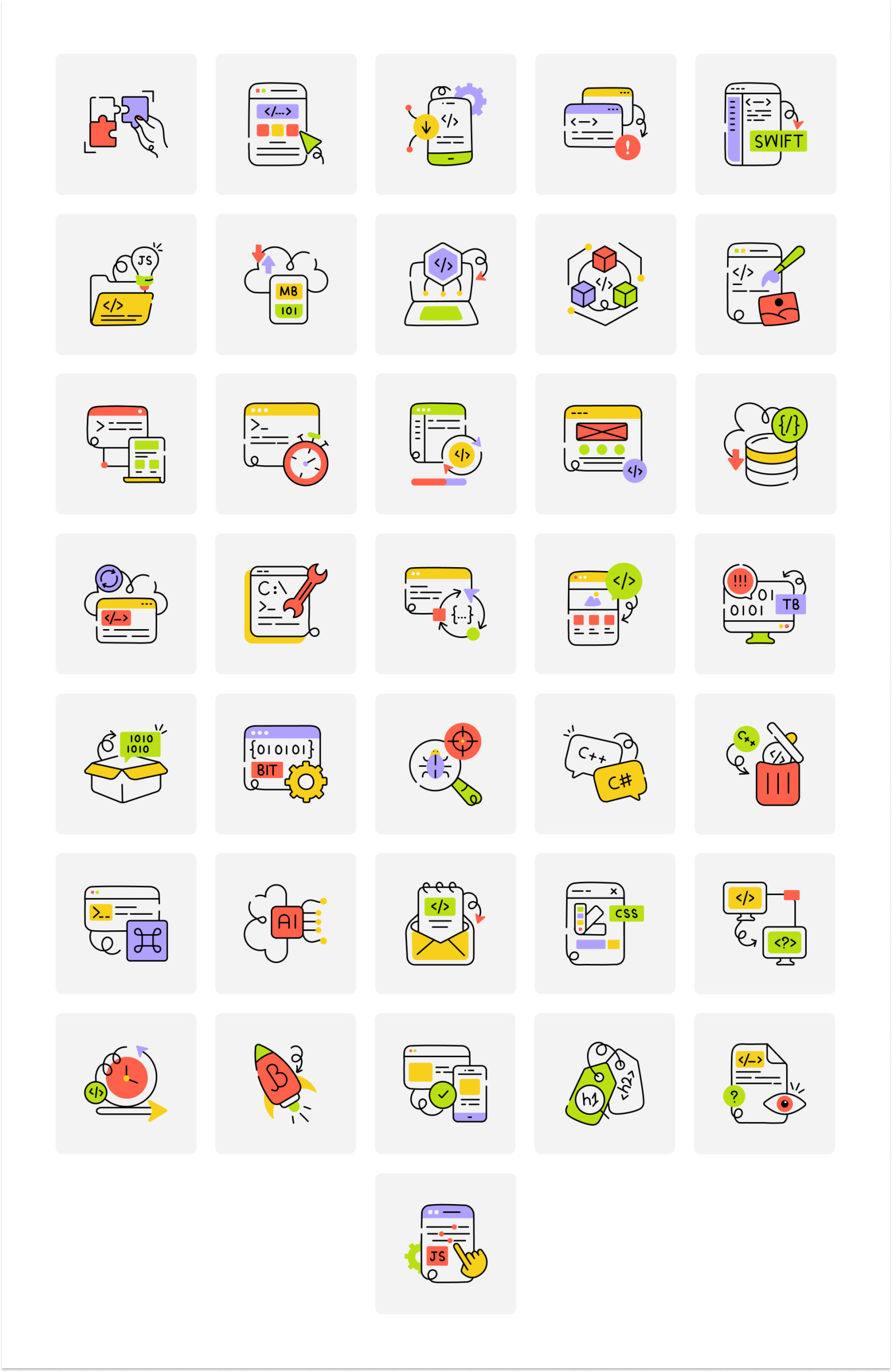 Programming and Development Icons