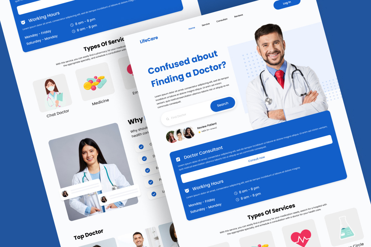 LifeCare - Doctor Consultant Landing Page V1