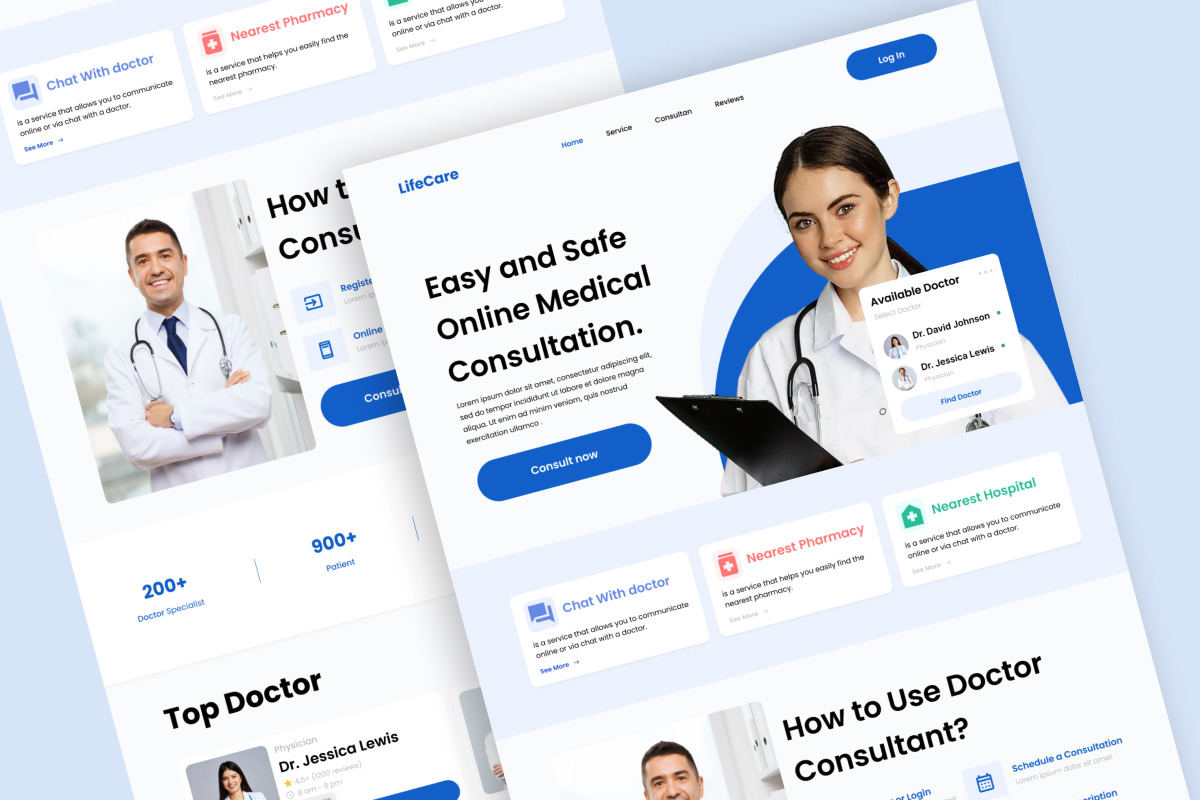 LifeCare - Doctor Consultant Landing Page V2