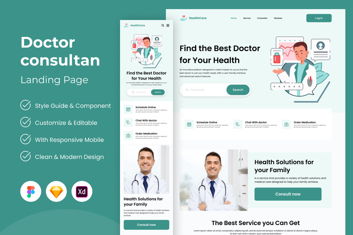 HealthCare - Doctor Consultant Landing Page V1