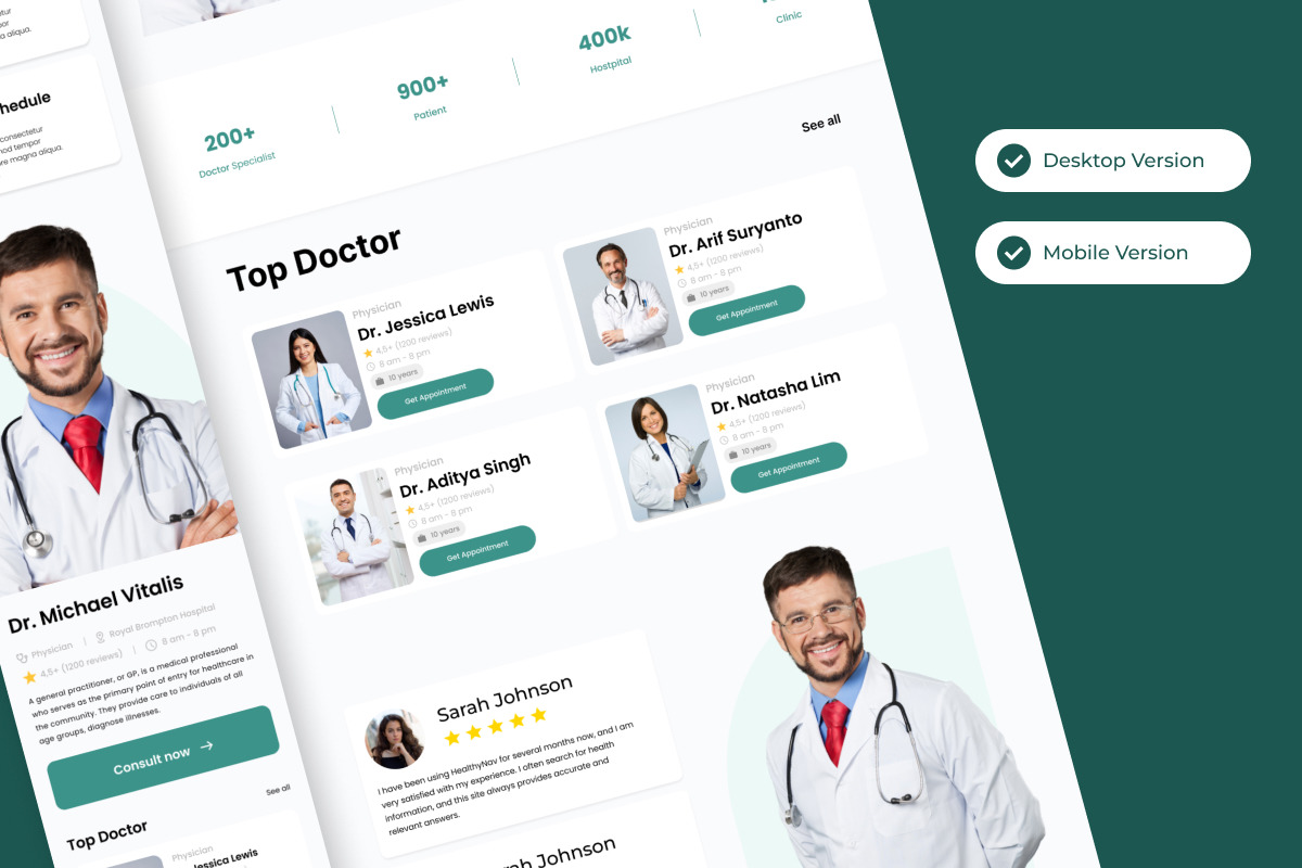 HealthCare - Doctor Consultant Landing Page V2