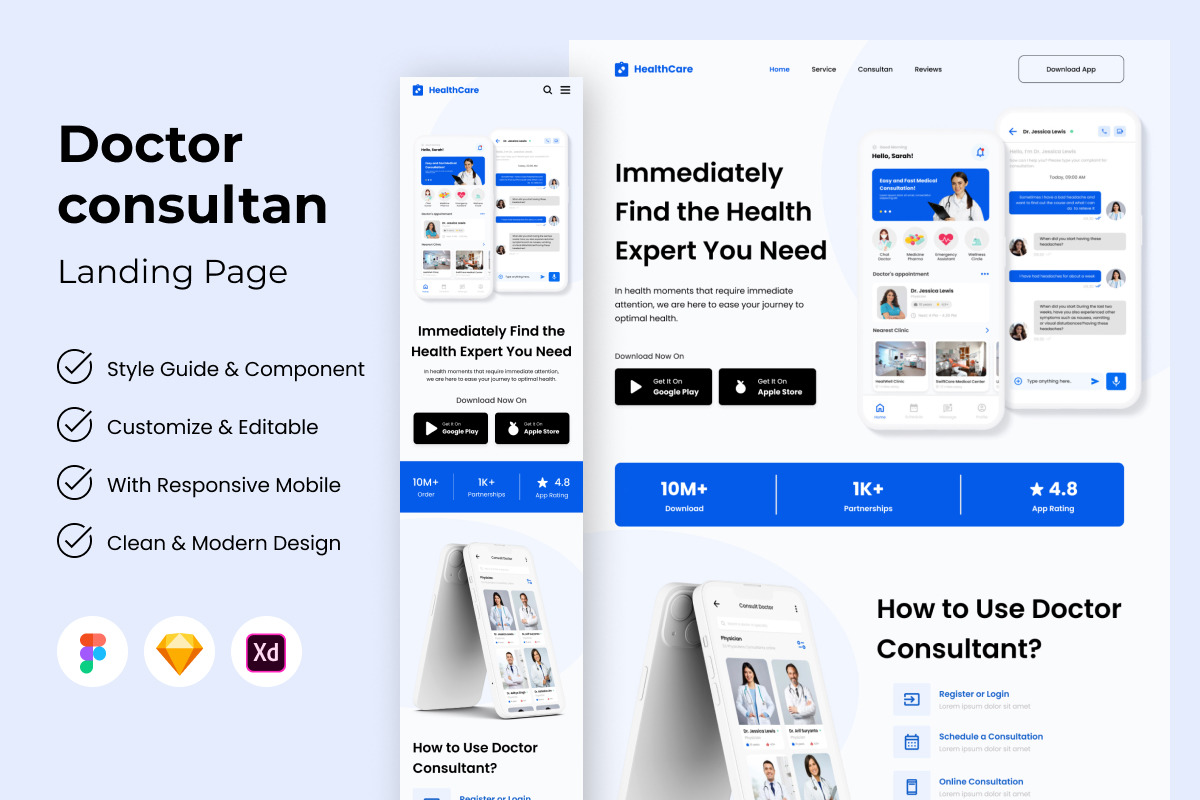 Care - Doctor Consultant Landing Page V1