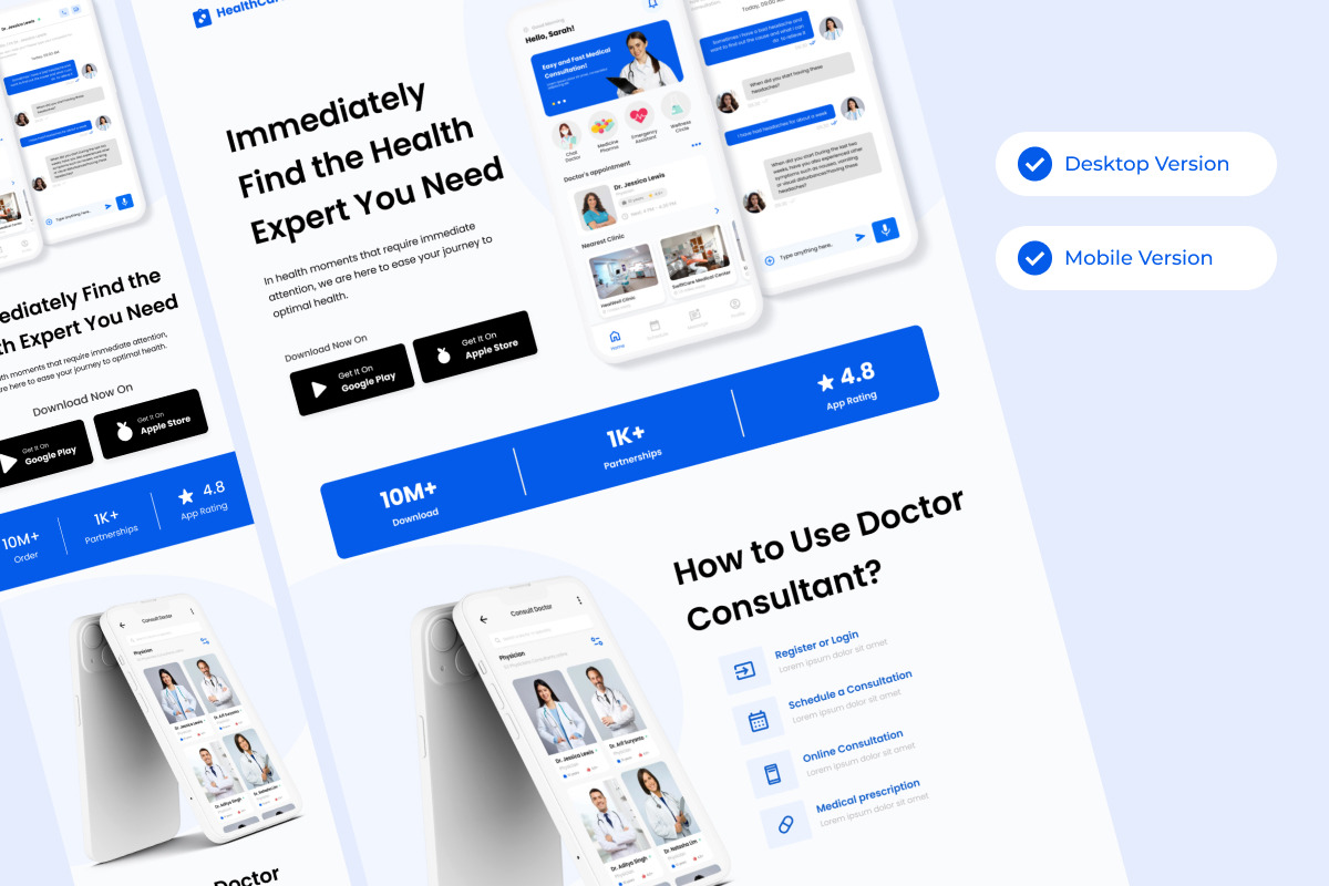 Care - Doctor Consultant Landing Page V1