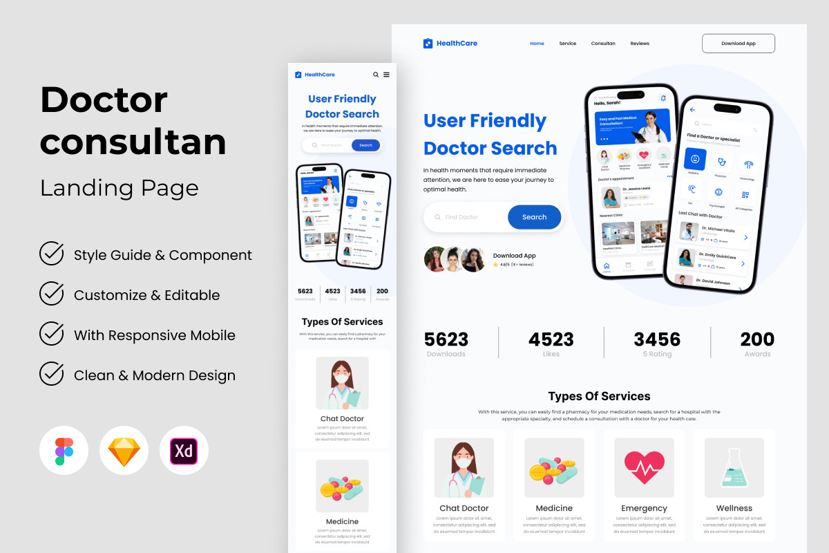 Care - Doctor Consultant Landing Page V2