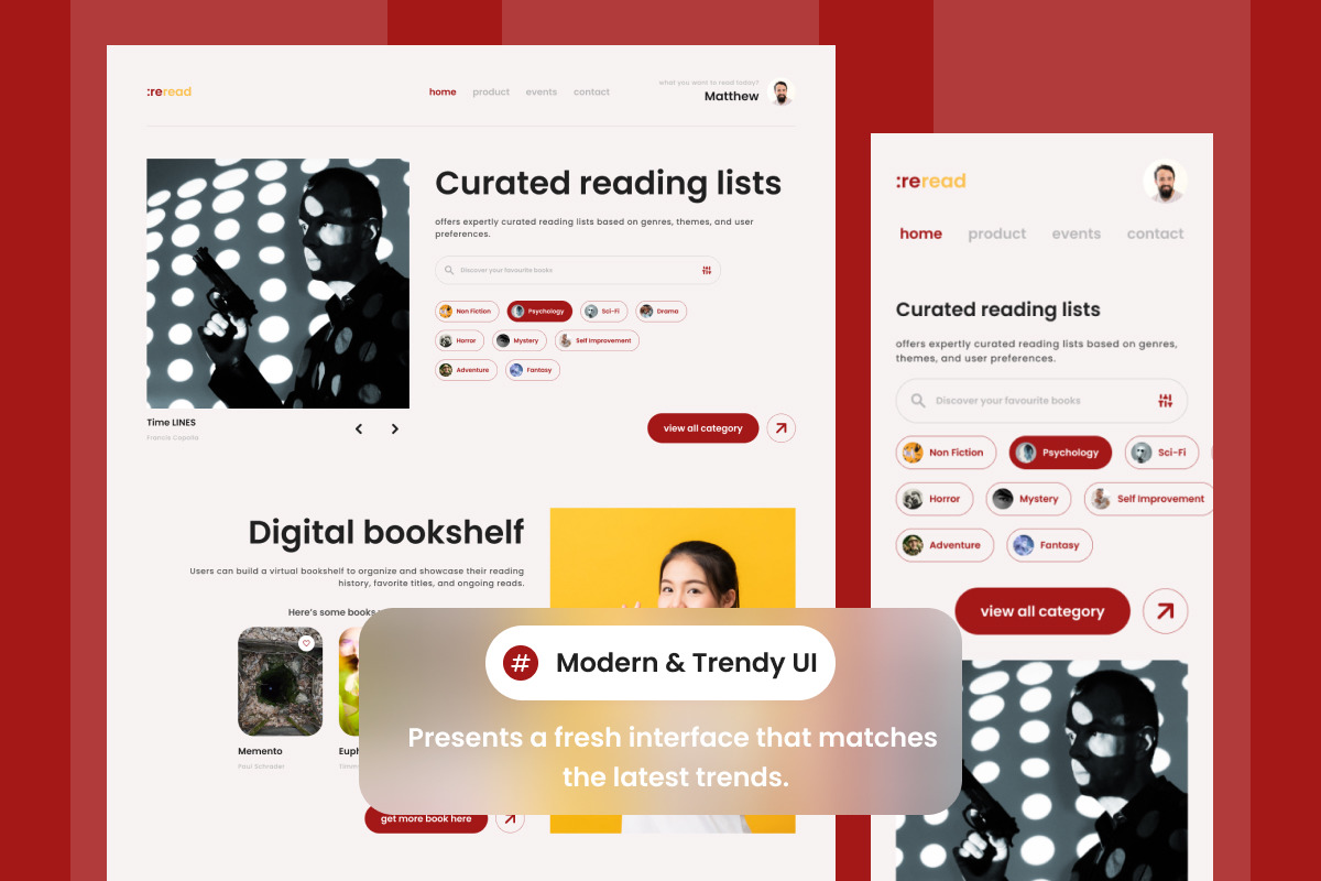 ReRead - Online Book Store Landing Page V1 ReRead - Online Book Store Landing Page V1