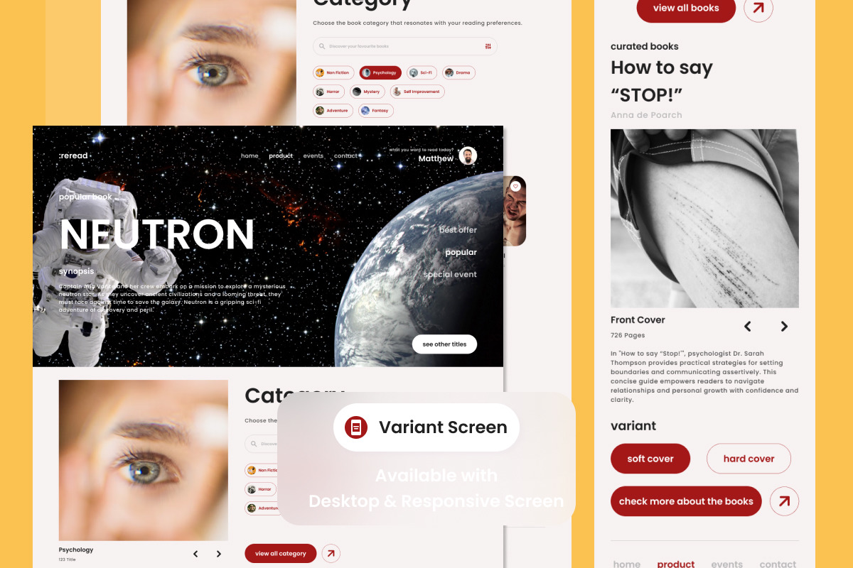 ReRead - Online Book Store Landing Page V2 ReRead - Online Book Store Landing Page V2