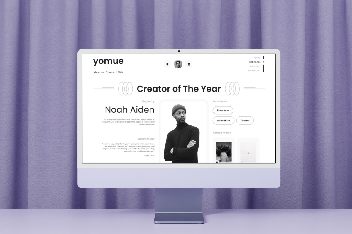 Yomue - Online Book Store Landing Page V2 Yomue - Online Book Store Landing Page V2