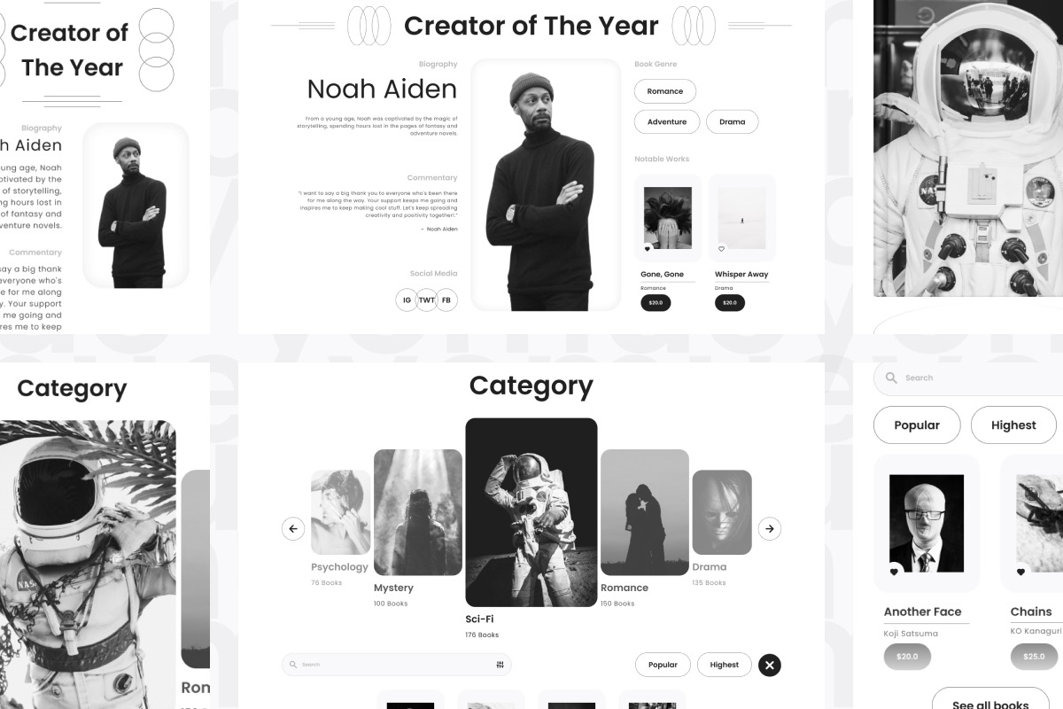 Yomue - Online Book Store Landing Page V2 Yomue - Online Book Store Landing Page V2