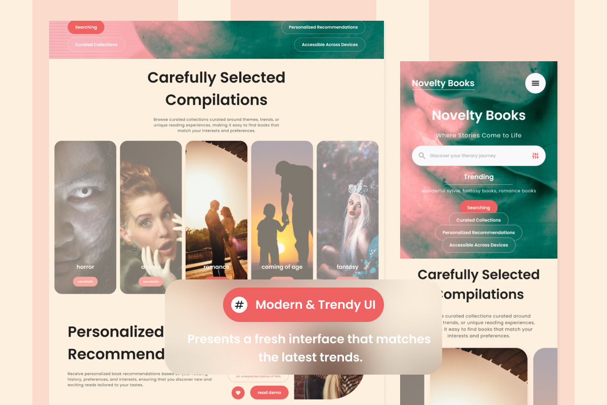 Novelty Books - Online Book Store Landing Page V1 Novelty Books - Online Book Store Landing Page V1