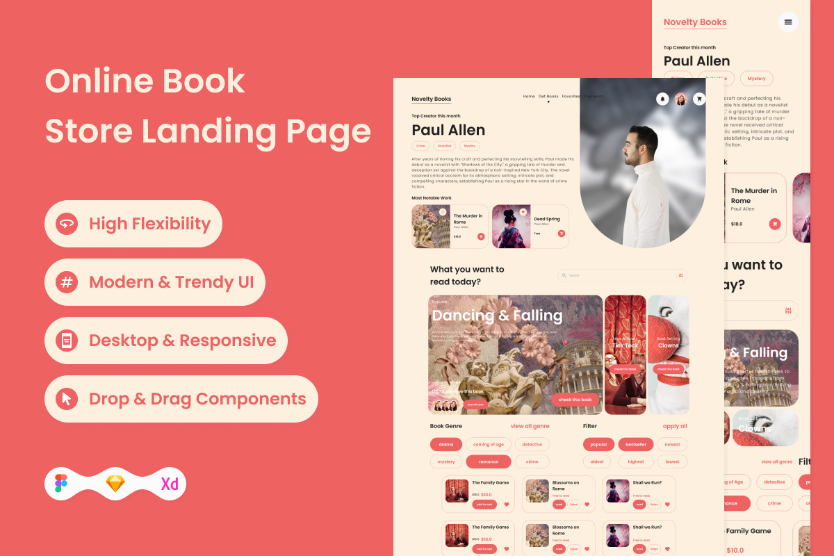 Novelty Books - Online Book Store Landing Page V2